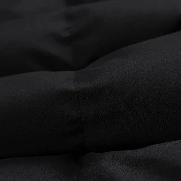 Black Mens Hooded Puffer Jacket - Picture 7 of 7